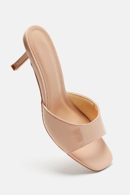 Devika Kitten Heel Mules - Nude sold by Fashion Nova