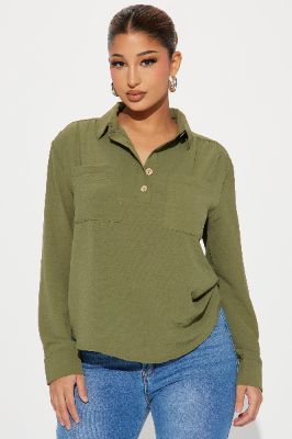 Maderia Shirt - Olive sold by Fashion Nova
