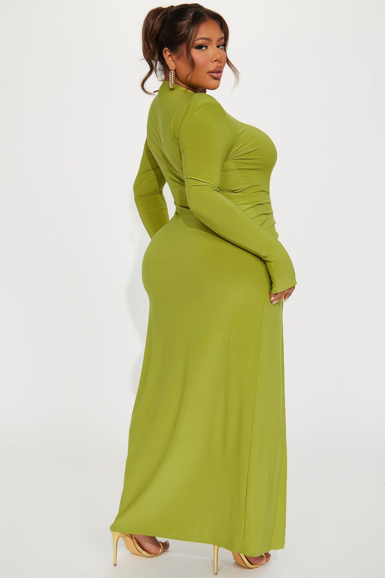 Ophelia Ruched Maxi Dress - Chartreuse sold by Fashion Nova product image thumbnail 6