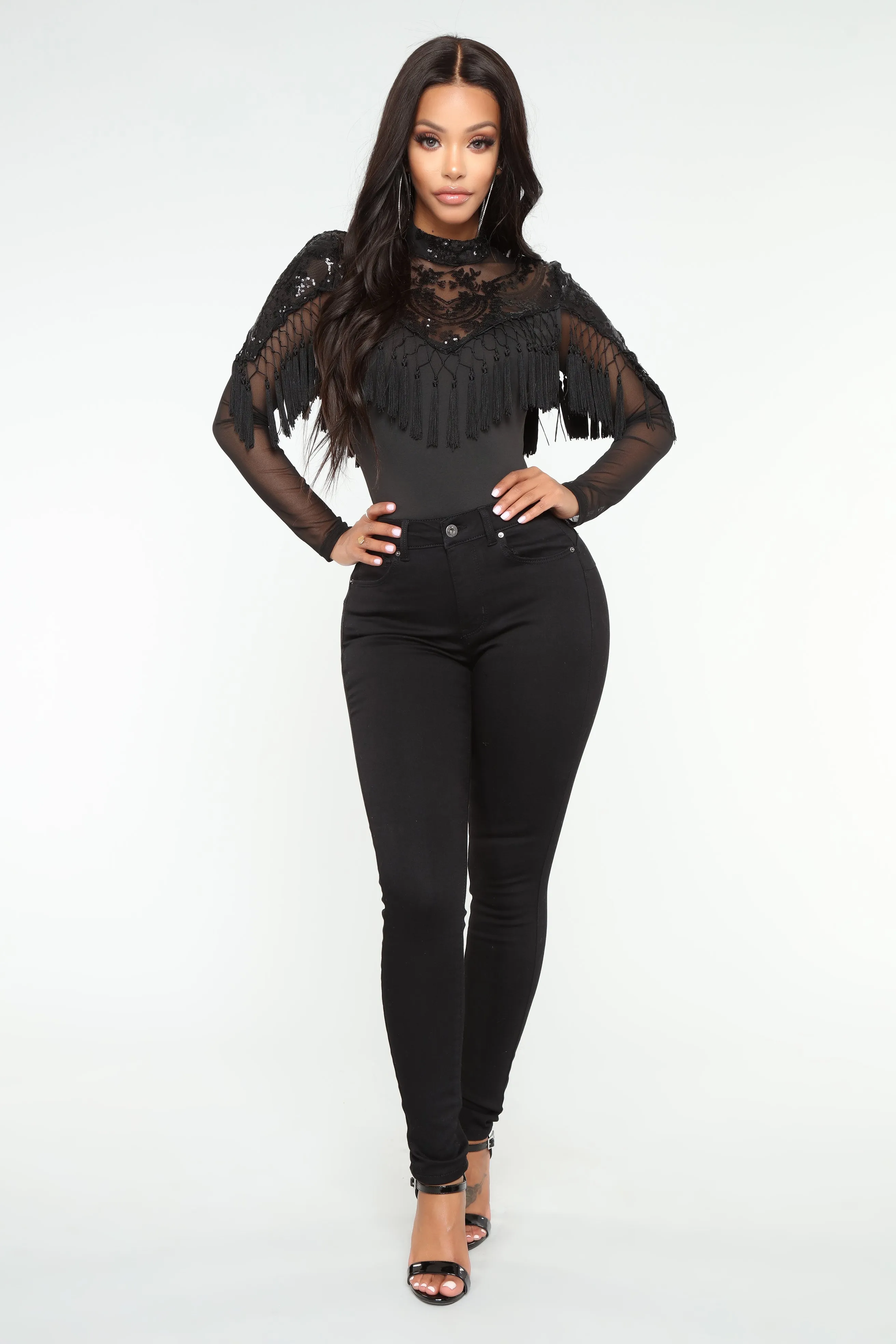 Don't Stop The Music Bodysuit - Black sold by Fashion Nova product image thumbnail 3