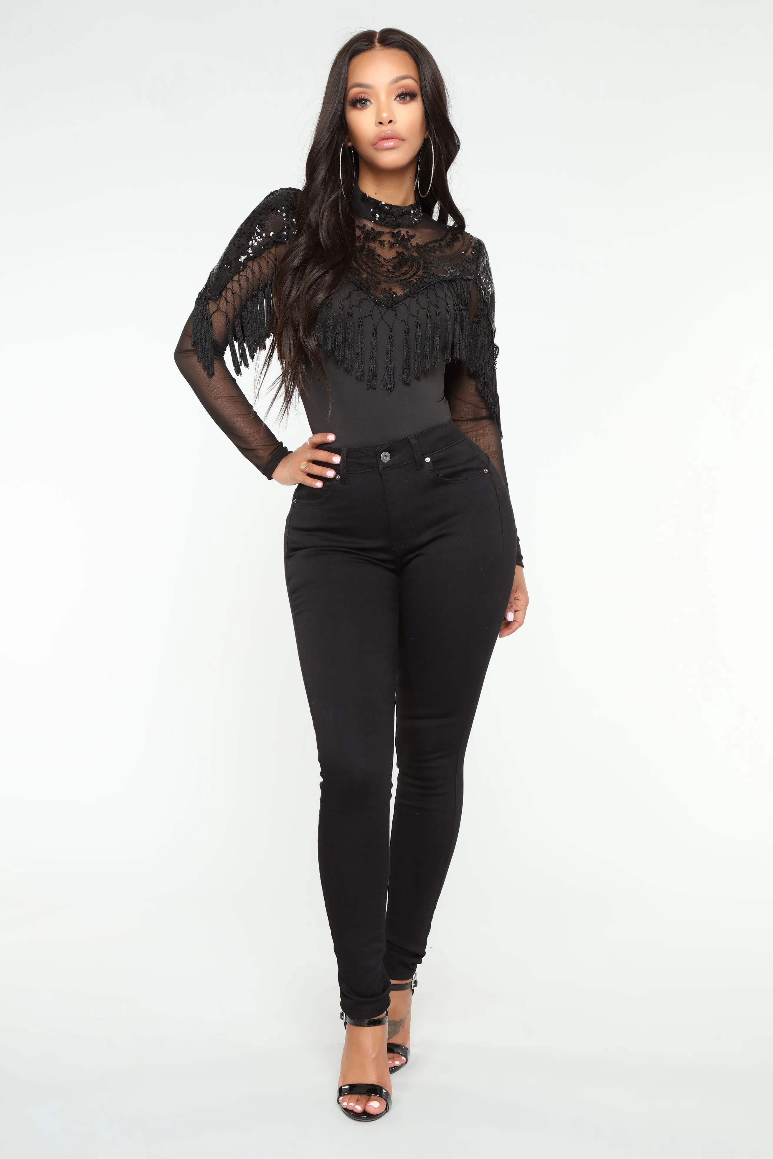 Don't Stop The Music Bodysuit - Black sold by Fashion Nova product image thumbnail 5