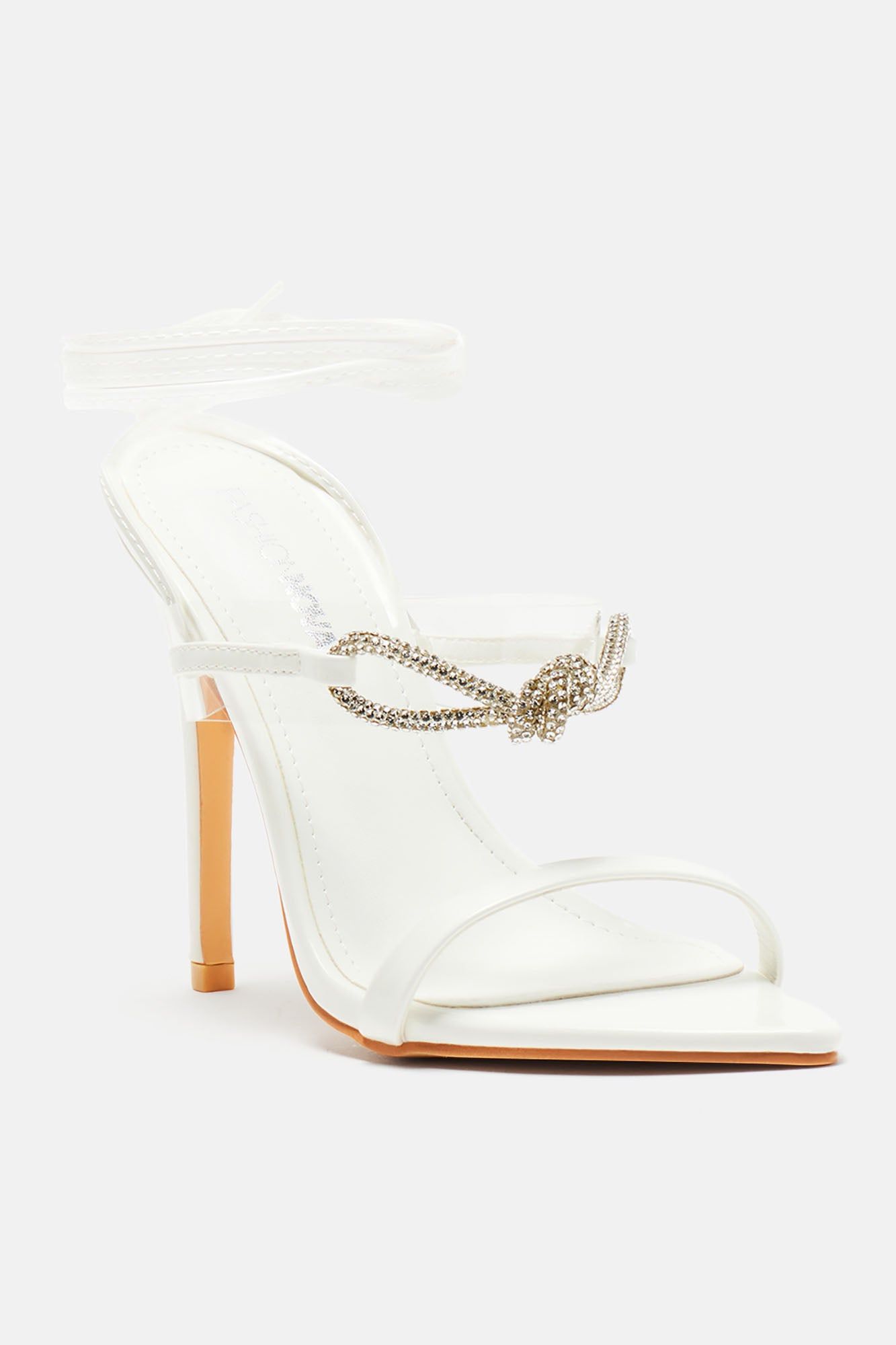 Show Me The Truth Wrap Up Heels - White sold by Fashion Nova product image thumbnail 5