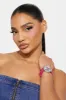 Ed Hardy Heart Skull Watch - Pink sold by Fashion Nova
