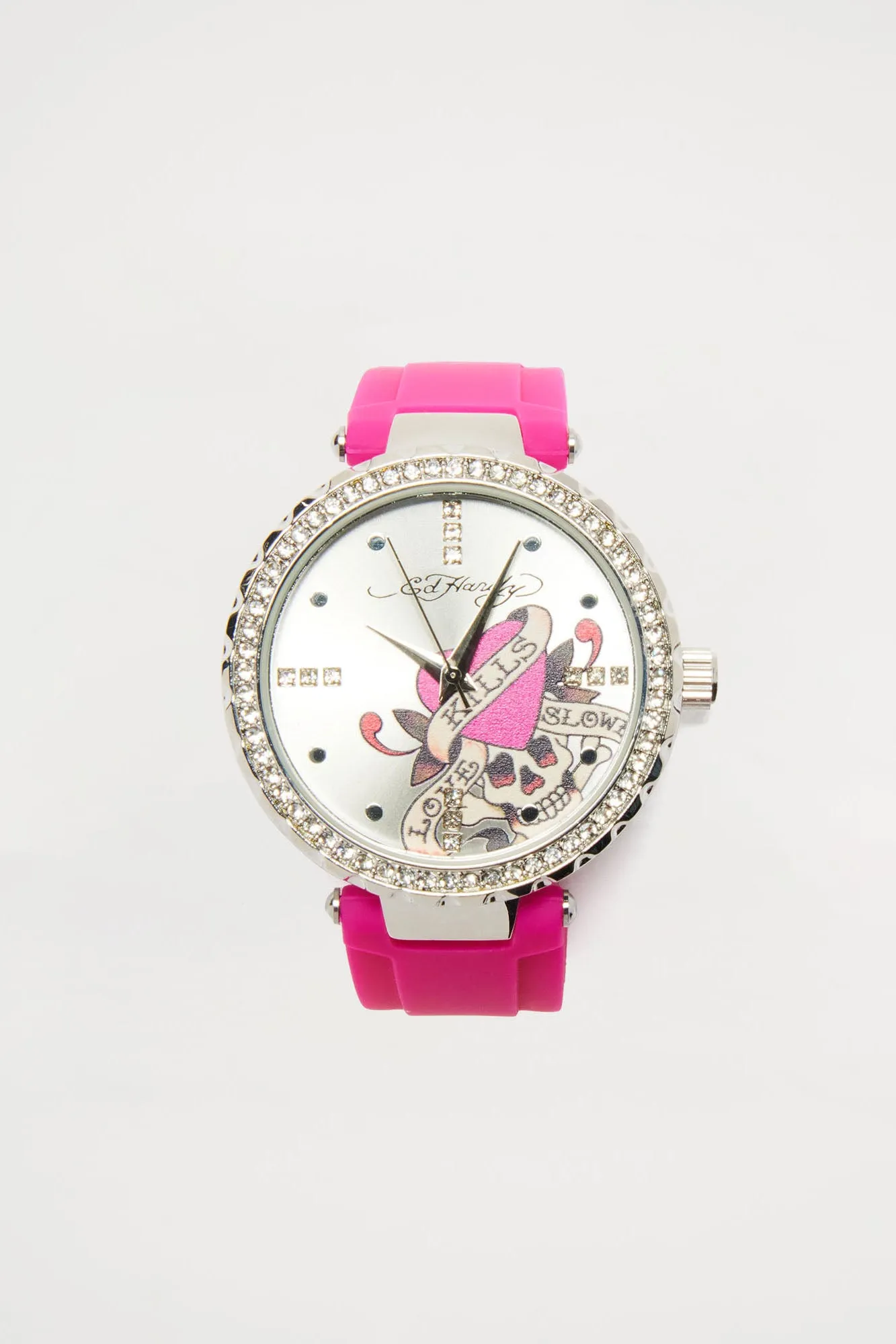 エドハーディ 時計 ハート Ed Hardy Heart Skull Watch - Pink | Parallel