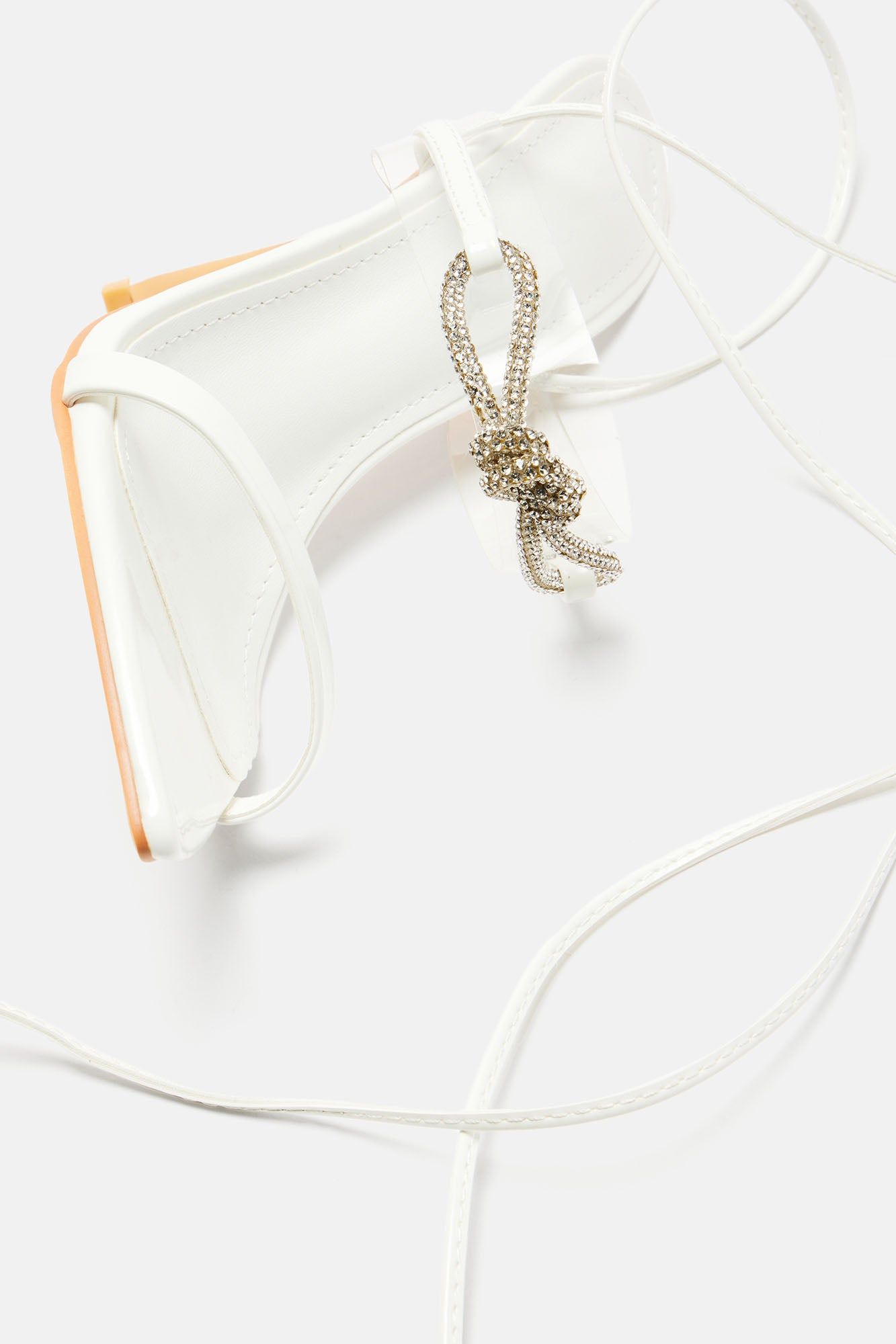 Show Me The Truth Wrap Up Heels - White sold by Fashion Nova product image thumbnail 2