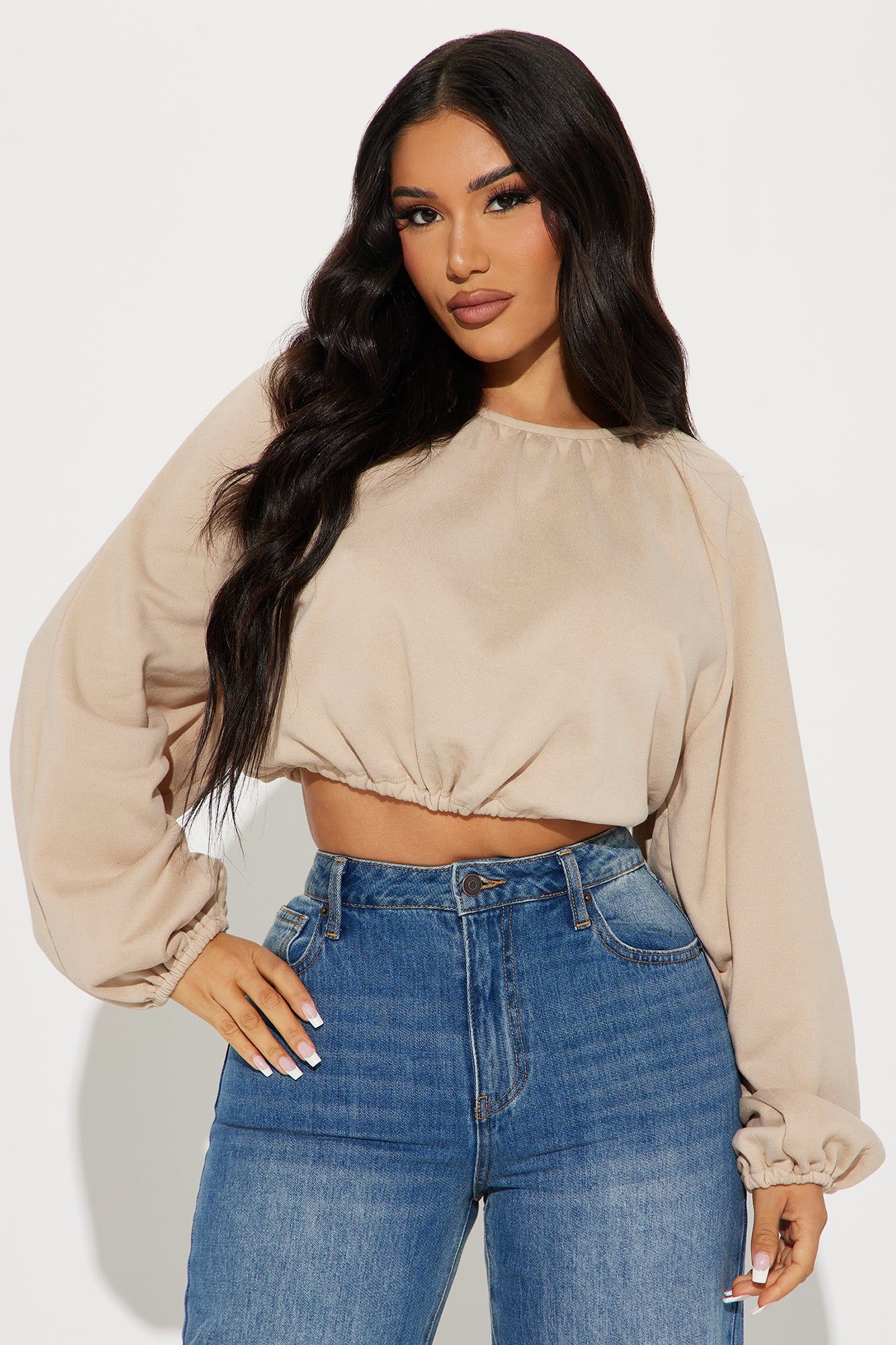 Brunch Hours Top - Taupe sold by Fashion Nova