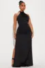 Living Lux Satin Maxi Dress - Black sold by Fashion Nova