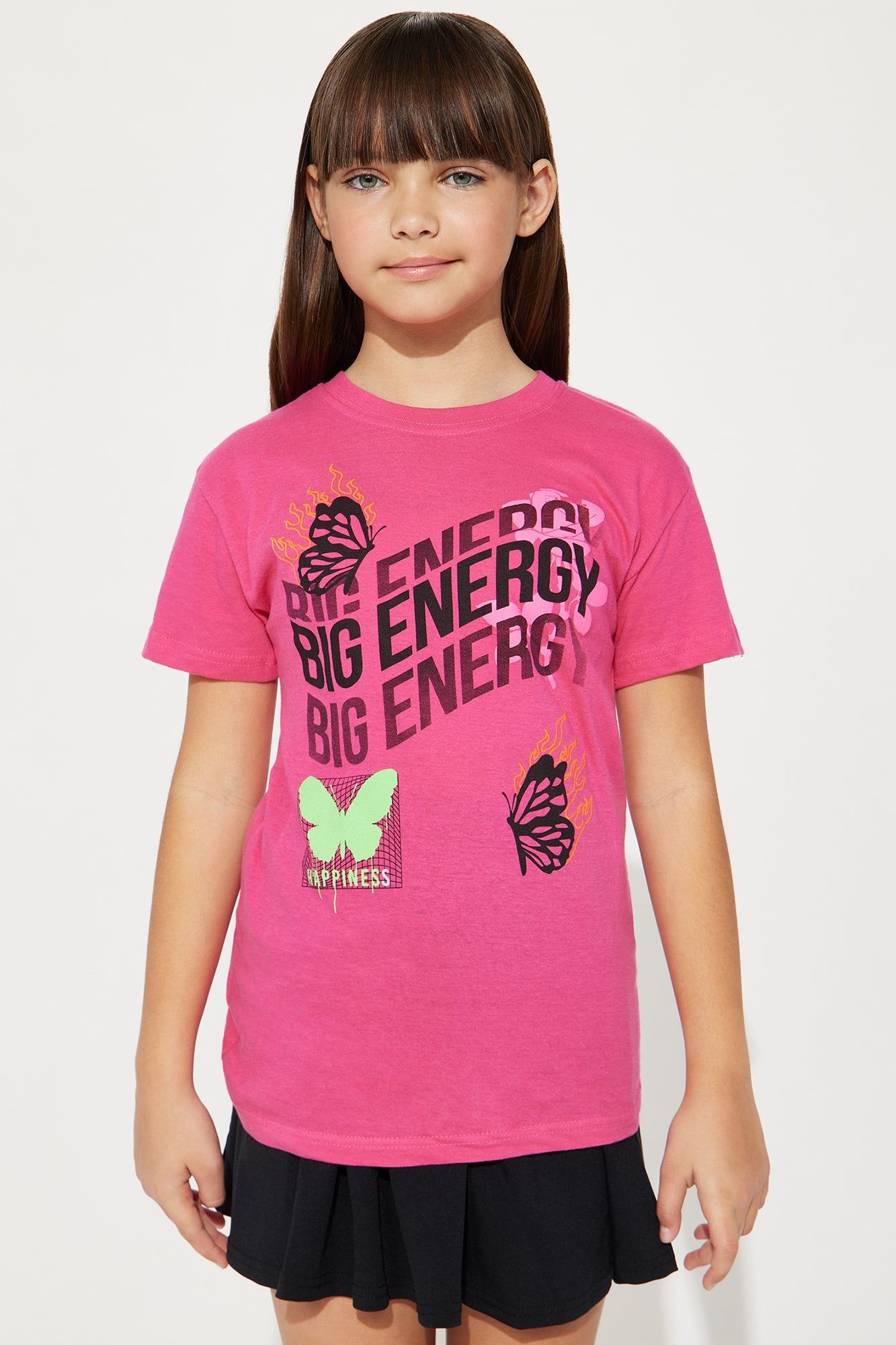 Mini Big Energy Short Sleeve Tee - Fuchsia sold by Fashion Nova