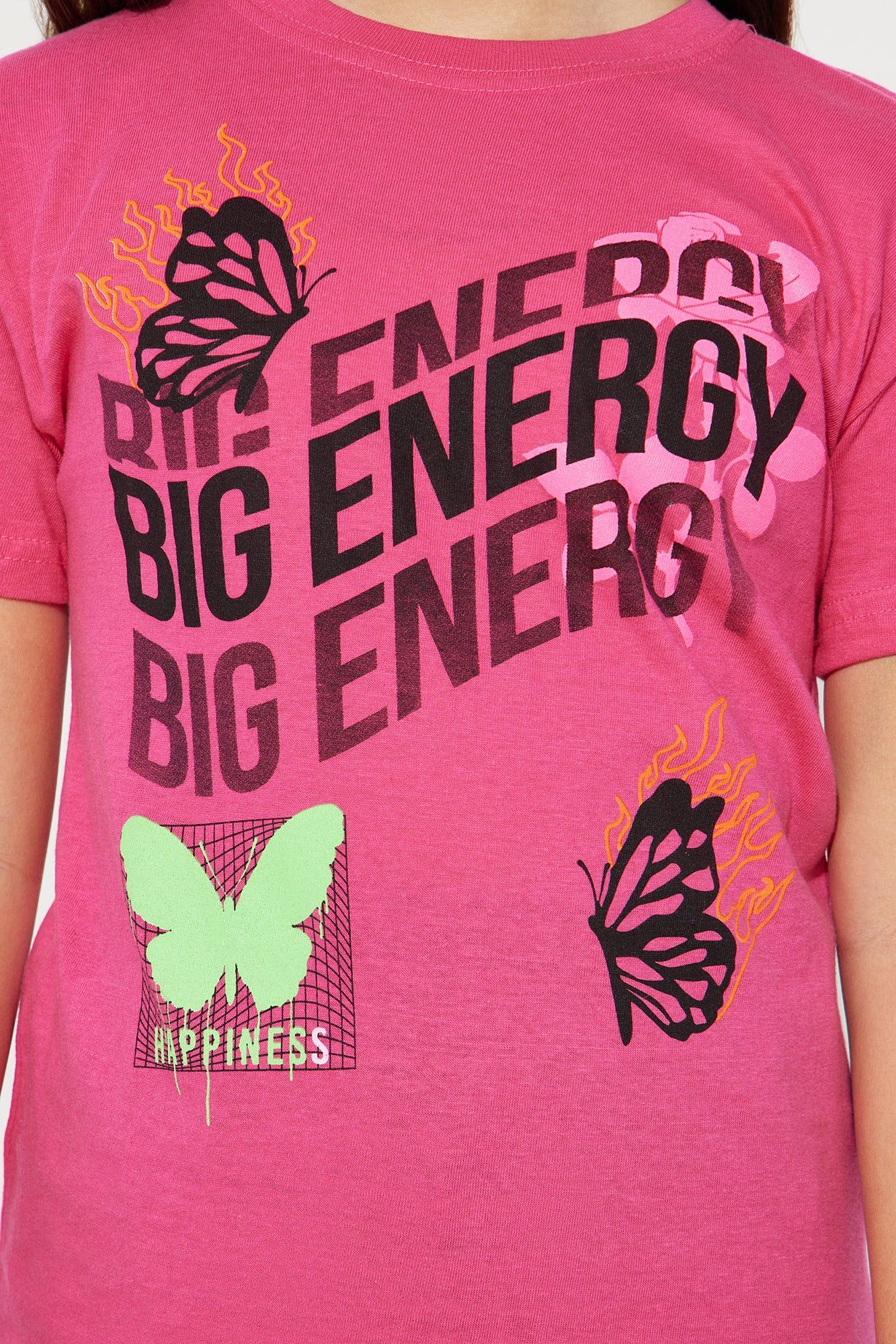 Mini Big Energy Short Sleeve Tee - Fuchsia sold by Fashion Nova product image thumbnail 3