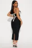 Linda Bandage Midi Dress - Black/White sold by Fashion Nova