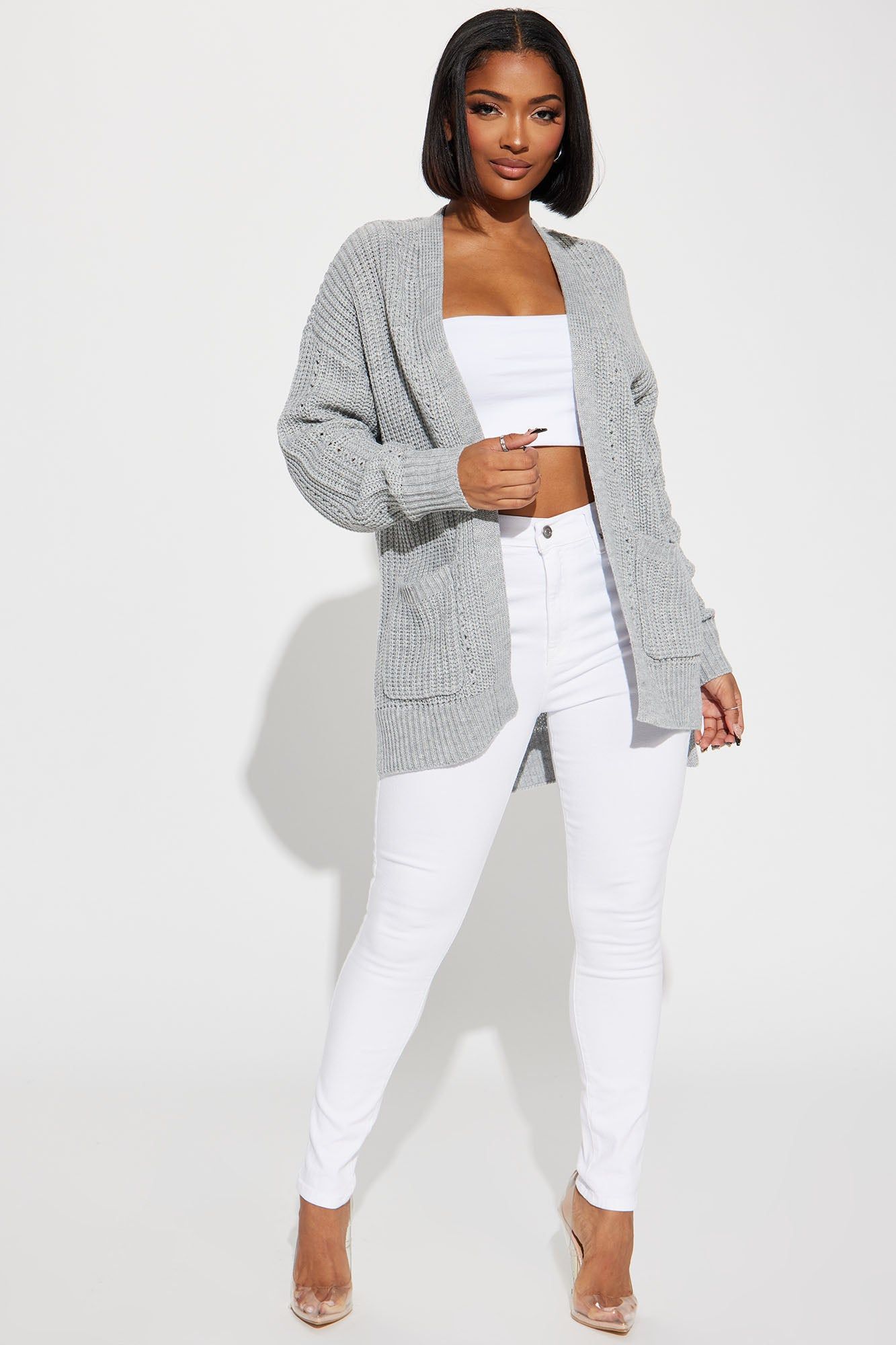 Always Stayin' Close Cardigan - Heather Grey sold by Fashion Nova product image thumbnail 2