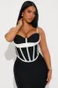 Linda Bandage Midi Dress - Black/White sold by Fashion Nova