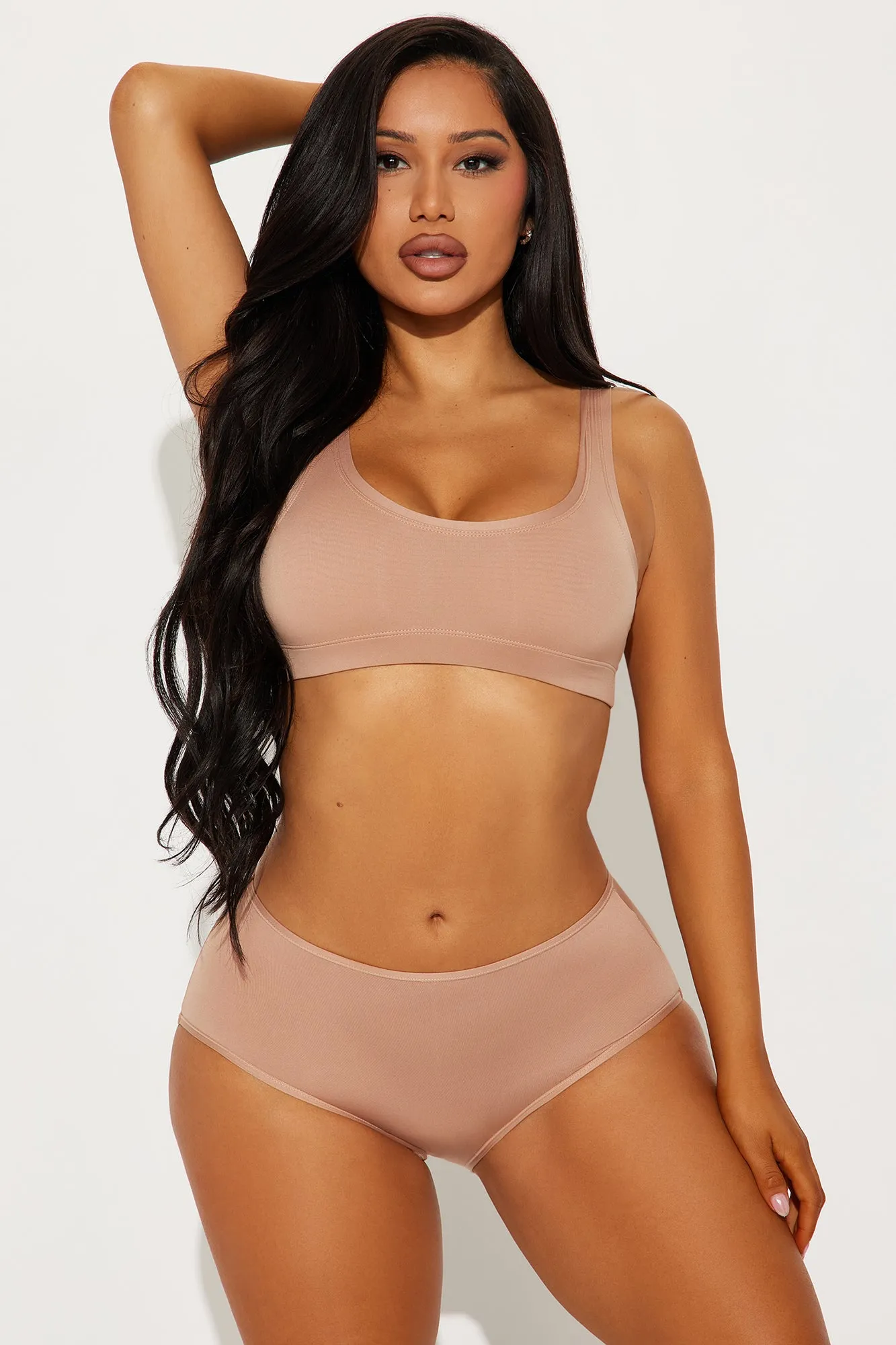 Light As A Feather Microfiber High Waist Brief Panty - Nude sold by Fashion Nova product image thumbnail 2