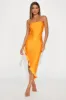 Cia Strapless Maxi Dress - Orange sold by Fashion Nova