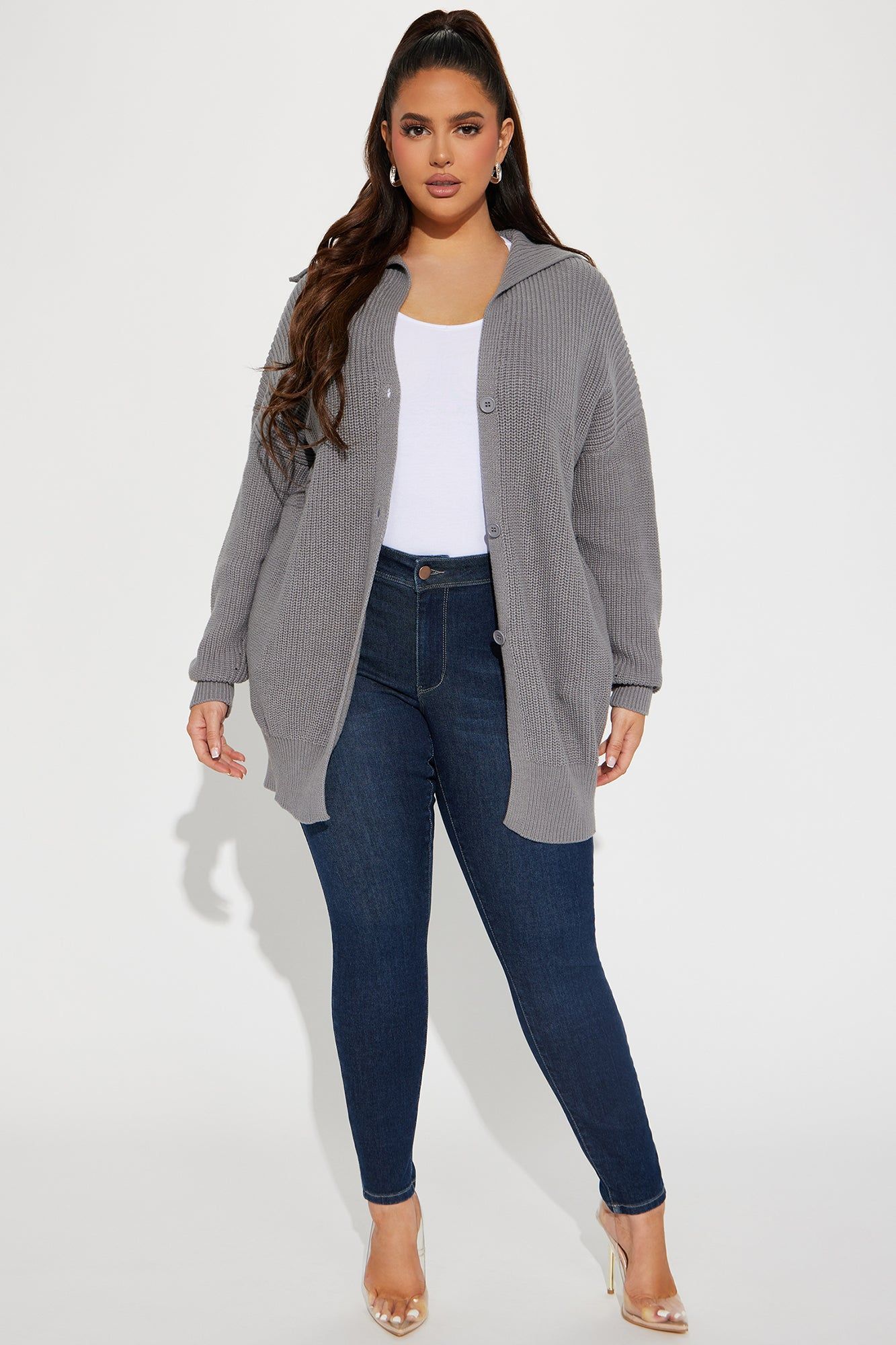 Aura Cardigan - Heather Grey sold by Fashion Nova product image thumbnail 6