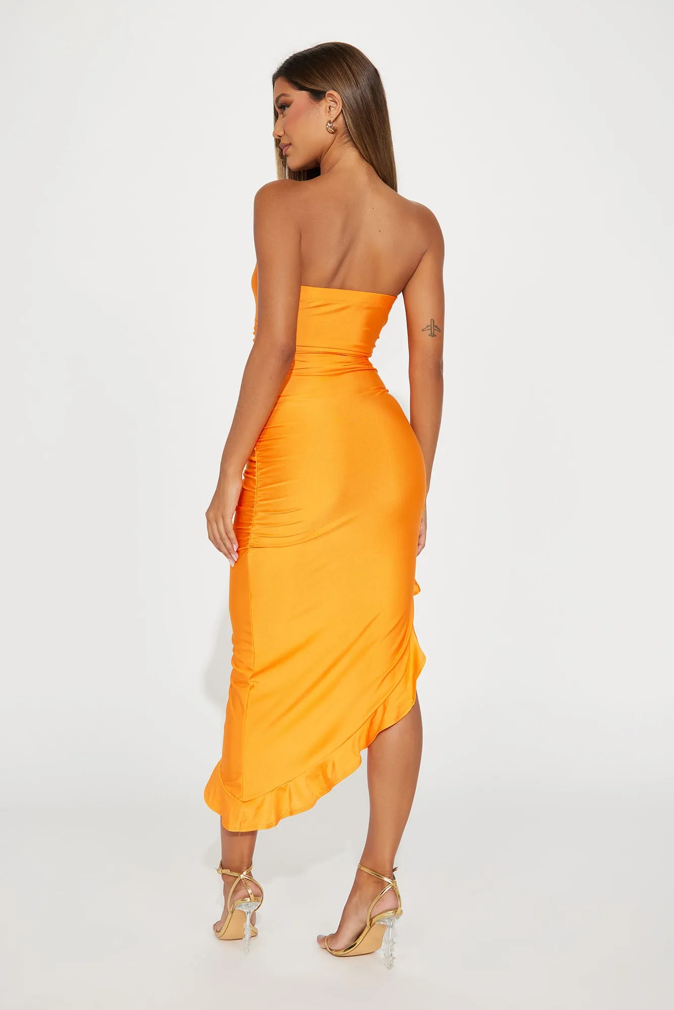 Cia Strapless Maxi Dress - Orange sold by Fashion Nova product image thumbnail 3