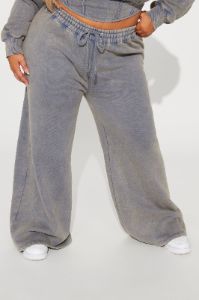 New York Hustle Washed Sweatpants - Grey/combo sold by Fashion Nova