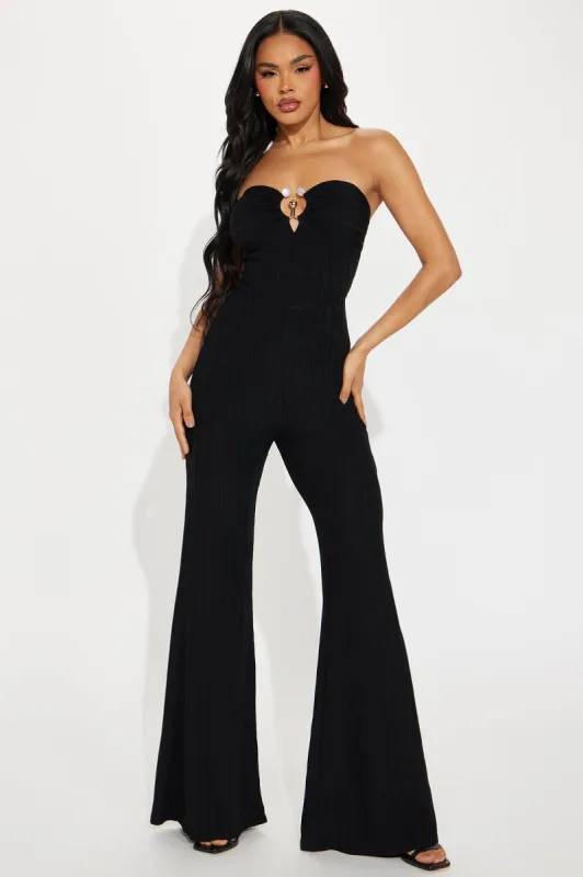 With Or Without Sun Jumpsuit - Black sold by Fashion Nova
