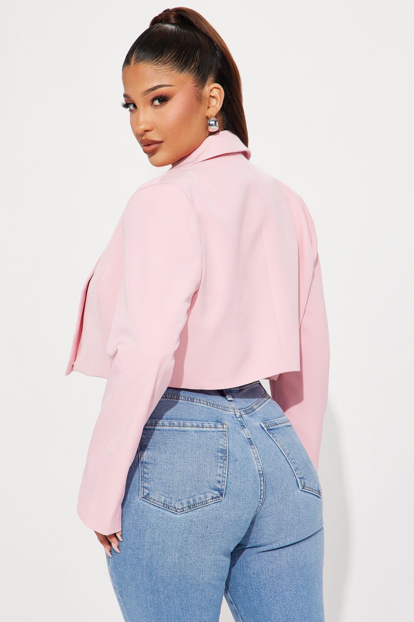 Business Plan Cropped Blazer - Pink sold by Fashion Nova product image thumbnail 3