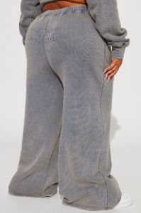 New York Hustle Washed Sweatpants - Grey/combo sold by Fashion Nova