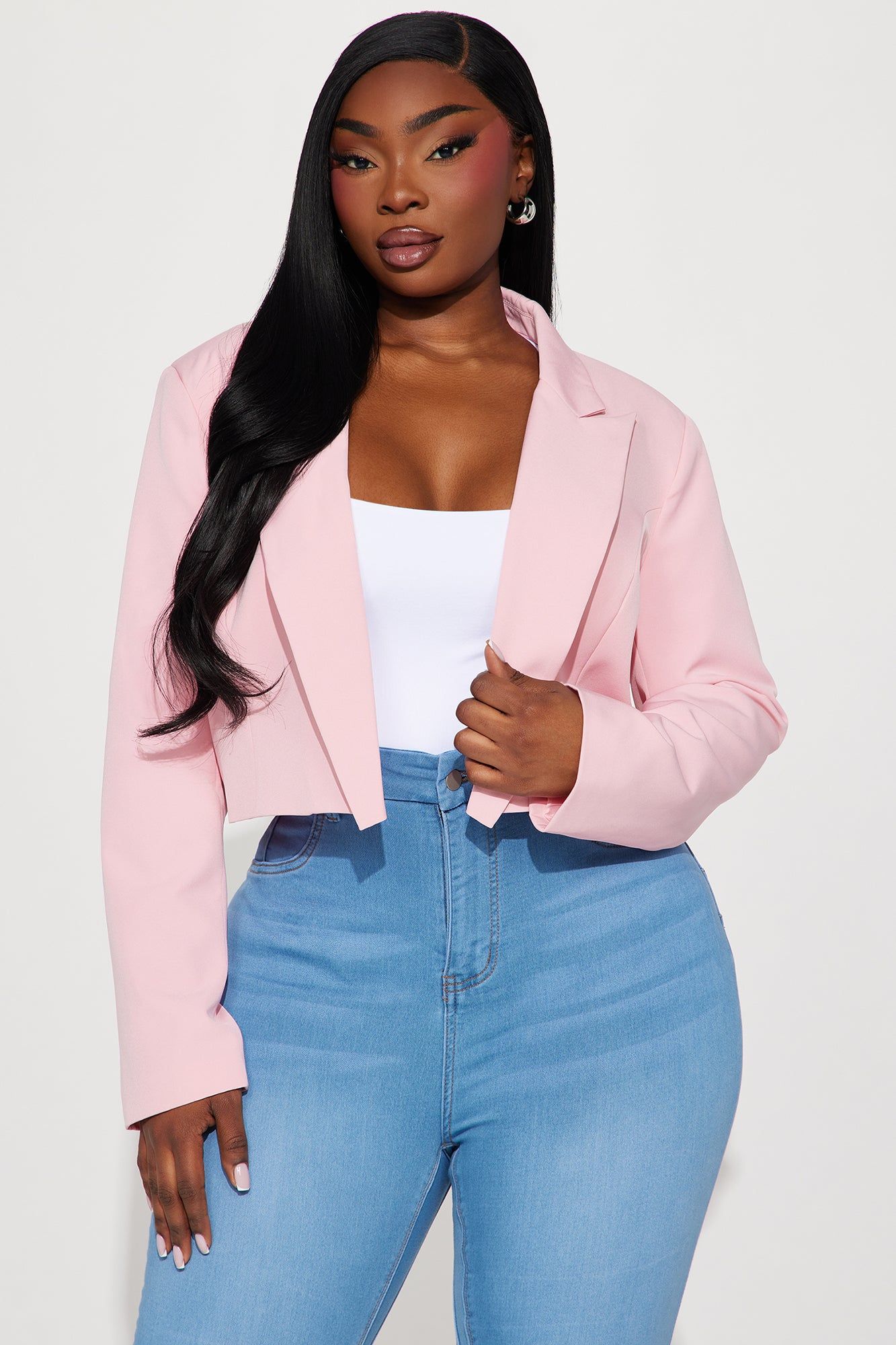 Business Plan Cropped Blazer - Pink sold by Fashion Nova product image thumbnail 4