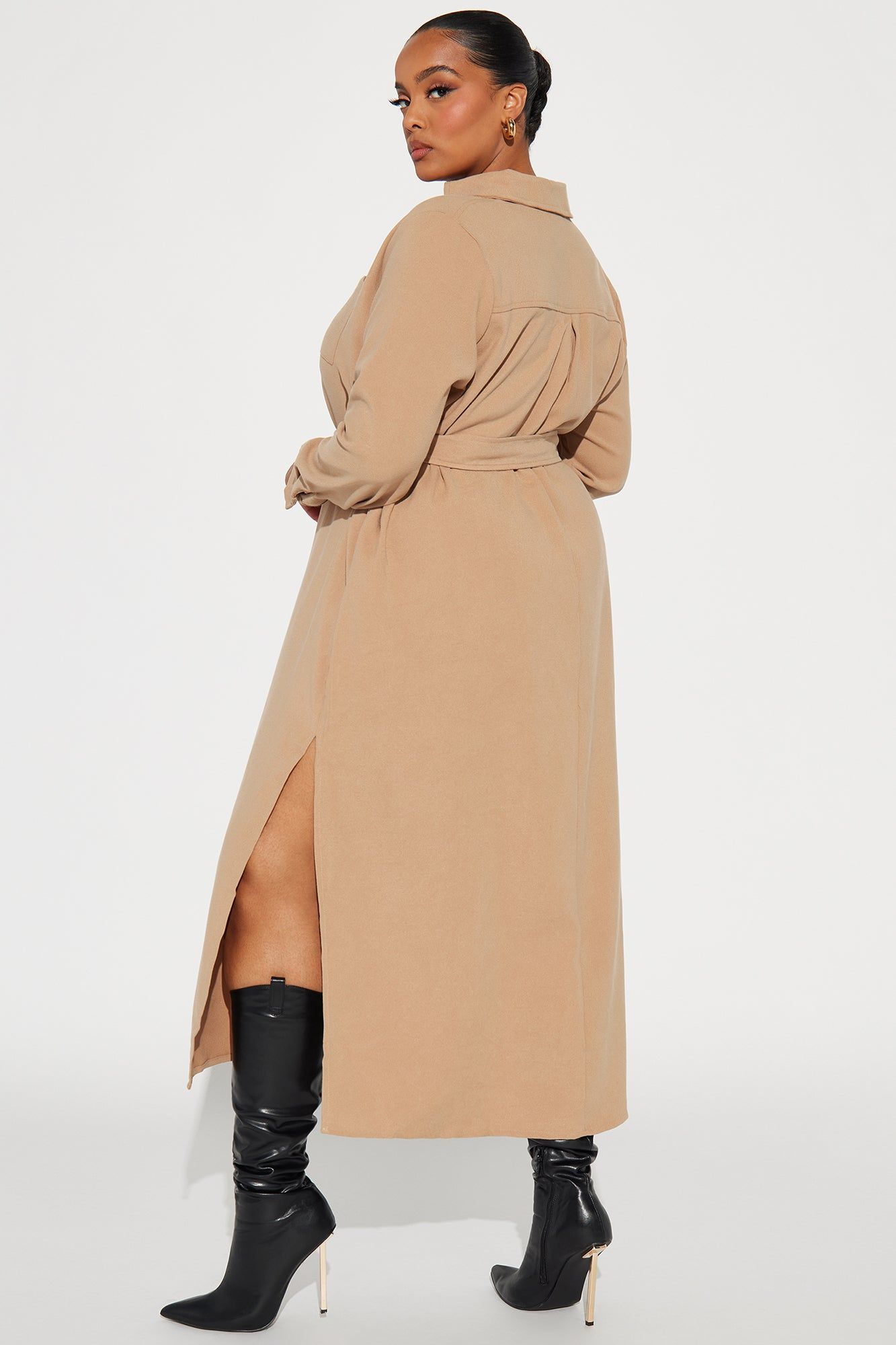 Gracie Button Down Maxi Dress - Tan sold by Fashion Nova product image thumbnail 6