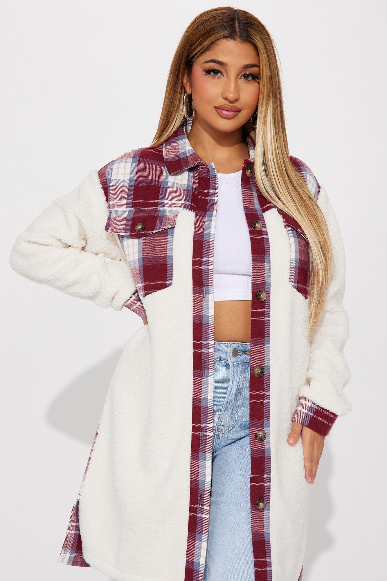 Two Faced Shacket - Grey sold by Fashion Nova product image thumbnail 2