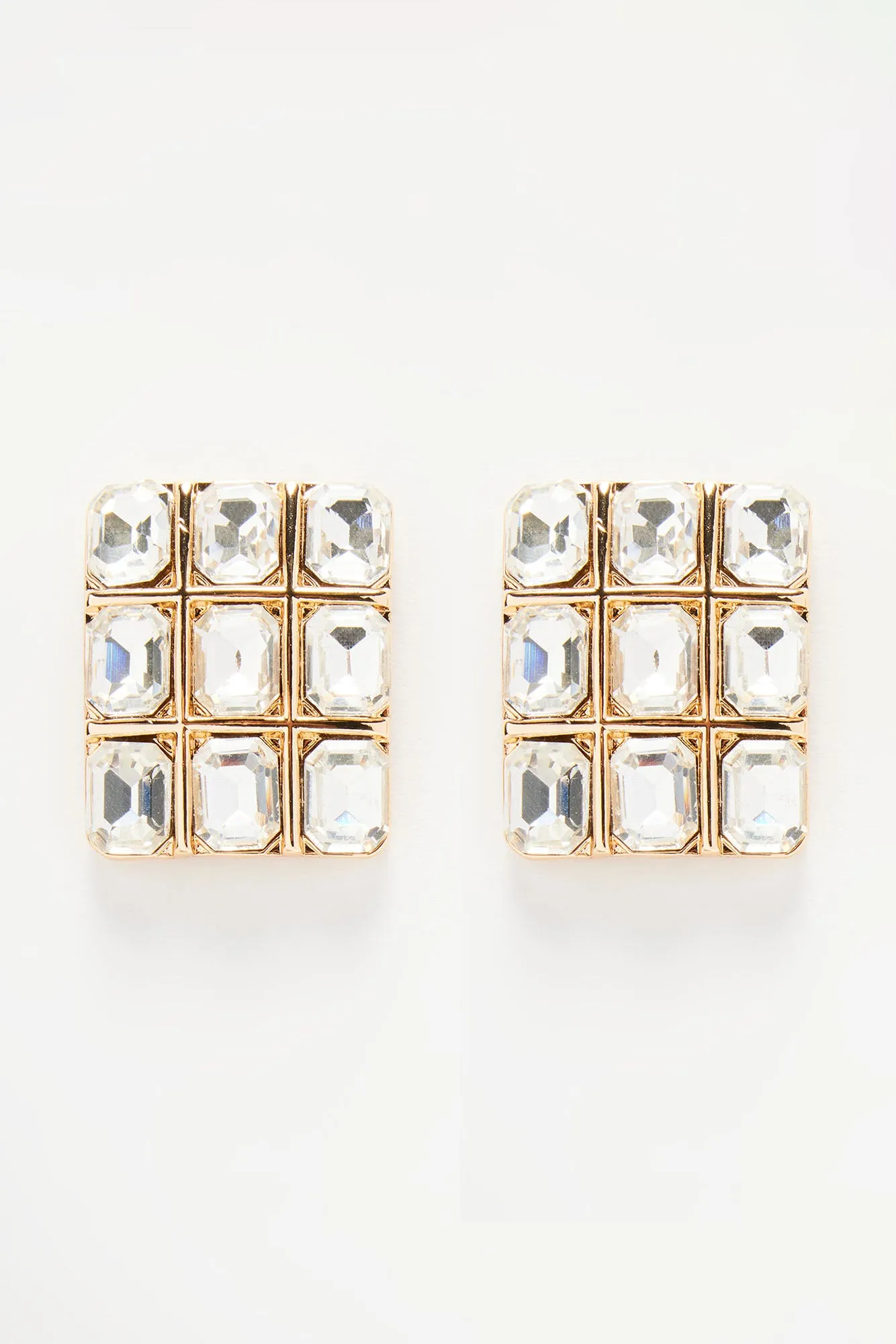 Four Square Bling Earrings - Gold sold by Fashion Nova product image thumbnail 3