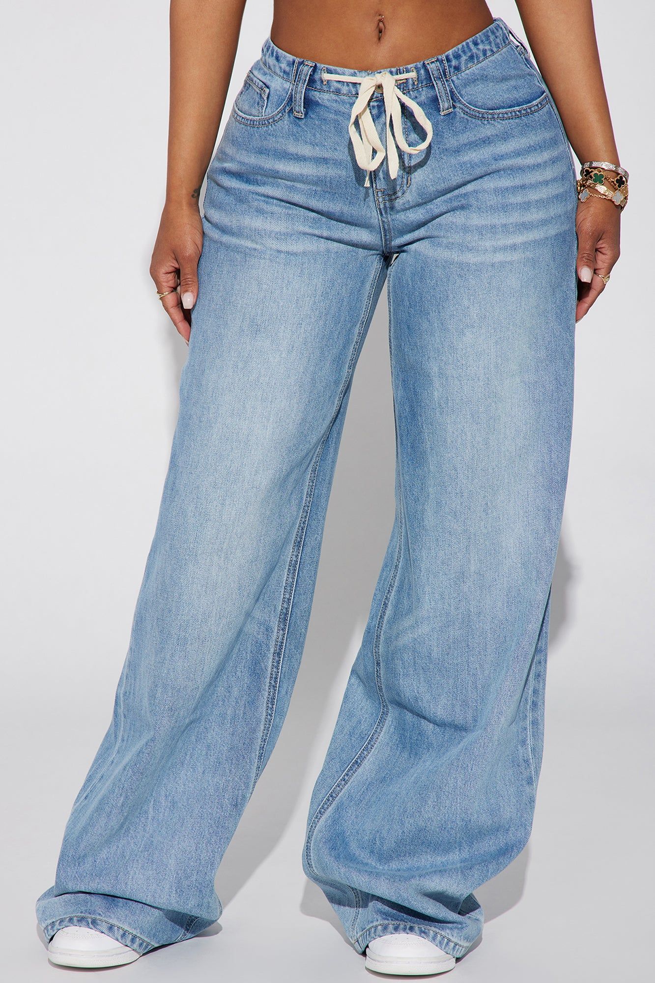 Manifested Drapey Baggy Jeans - Light Blue sold by Fashion Nova product image thumbnail 2