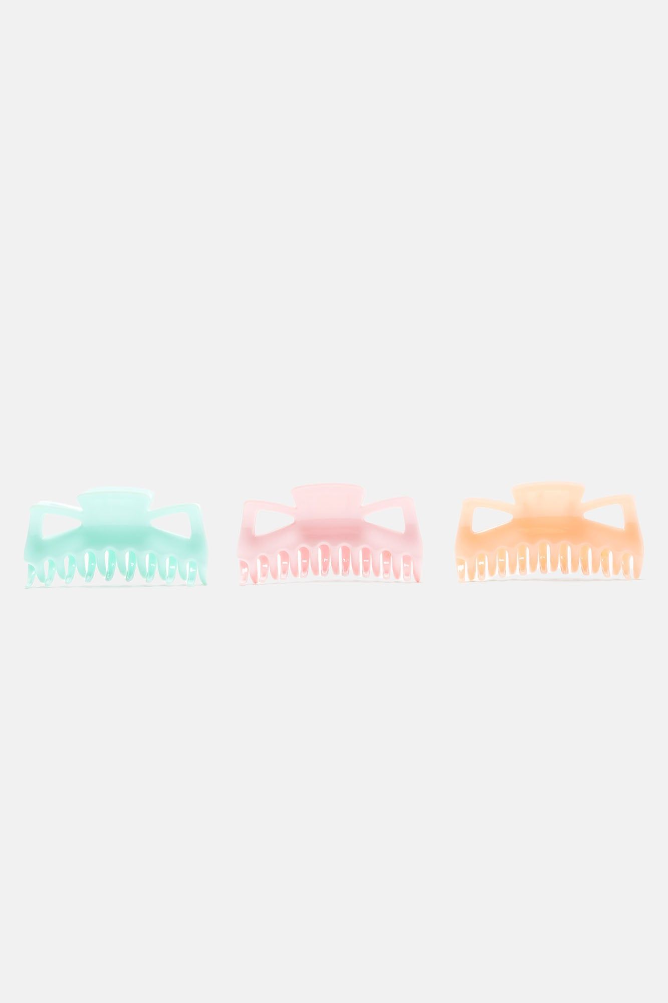 Tipple Scoop Sorbet 3 Piece Claw Clip Set - Multi Color sold by Fashion Nova