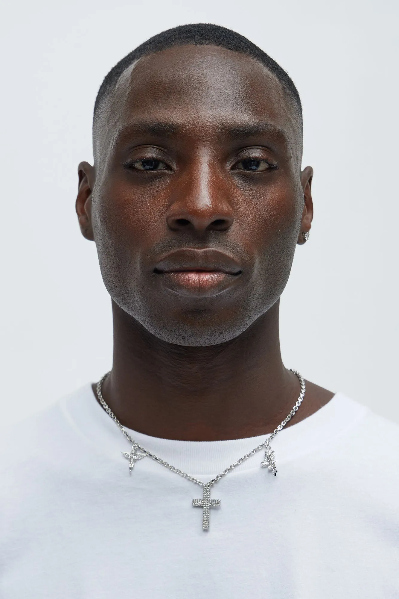 Solid Link Chain With Triple Pendant - Silver sold by Fashion Nova product image thumbnail 2