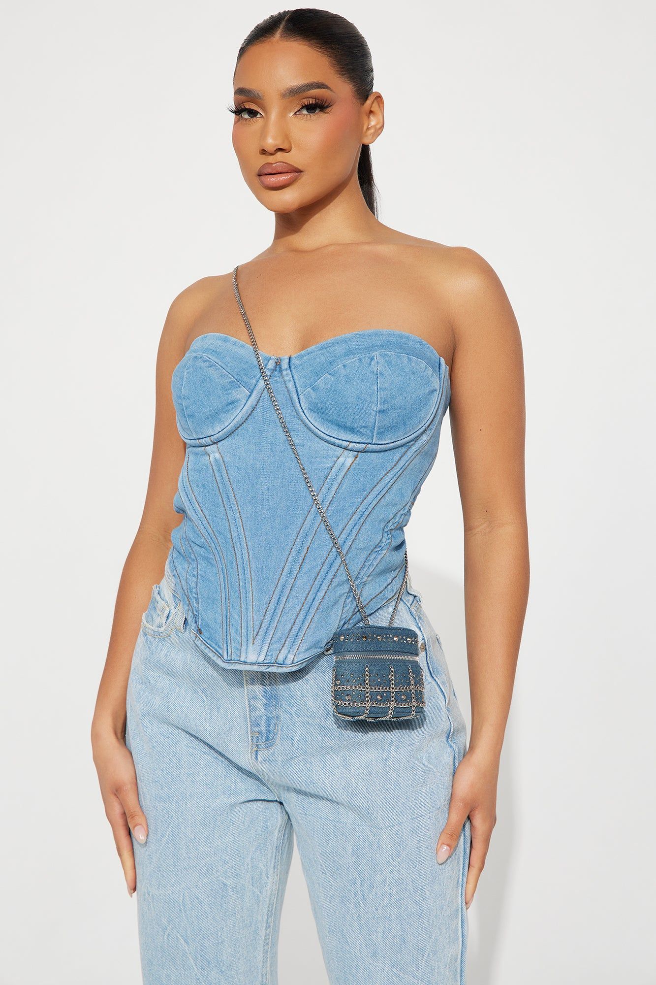 Less To Worry About Handbag - Medium Wash sold by Fashion Nova product image thumbnail 2