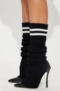 Lounging All Day Leg Warmers - Black sold by Fashion Nova