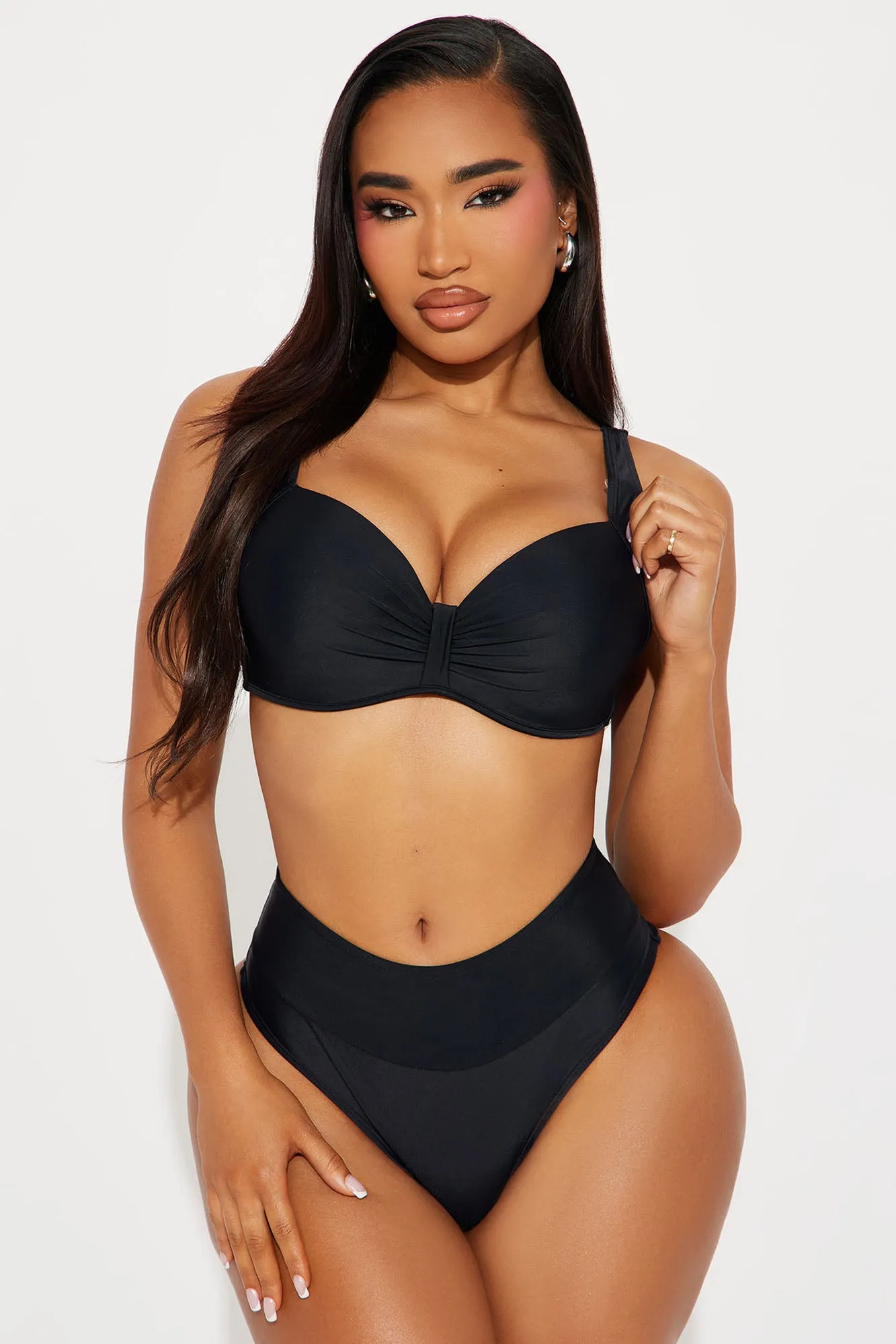 Mae Molded Cup 2 Piece Bikini - Black sold by Fashion Nova