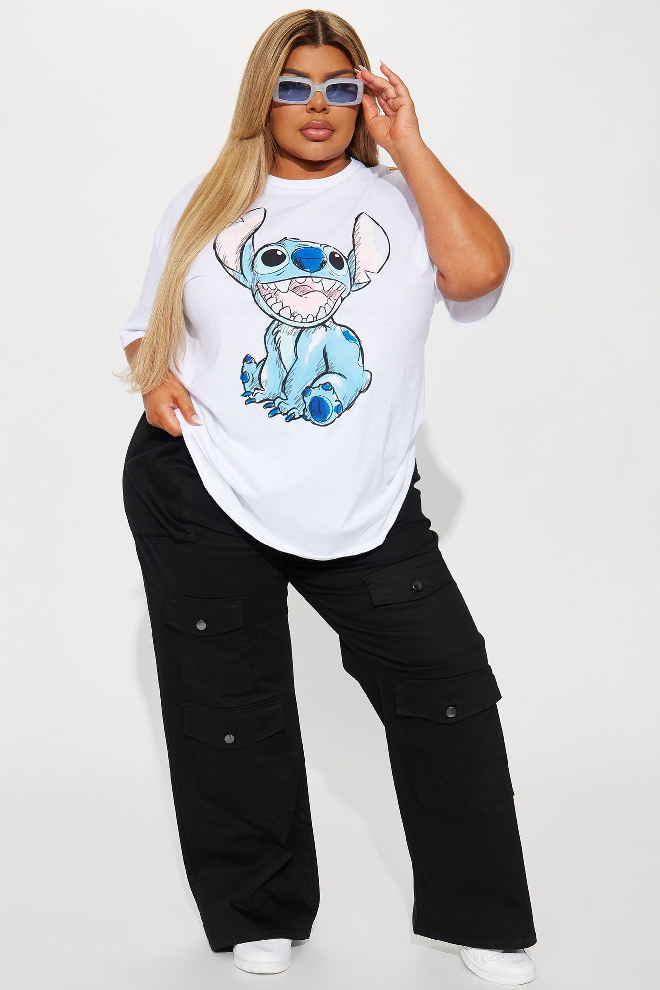 Stitch Illustration Graphic Tshirt - White sold by Fashion Nova product image thumbnail 4