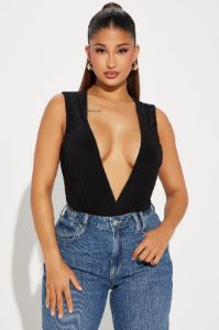 How I Like It Bodysuit - Black sold by Fashion Nova
