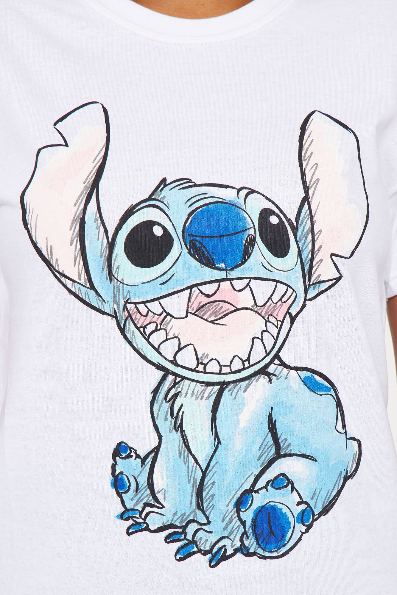 Stitch Illustration Graphic Tshirt - White sold by Fashion Nova product image thumbnail 3