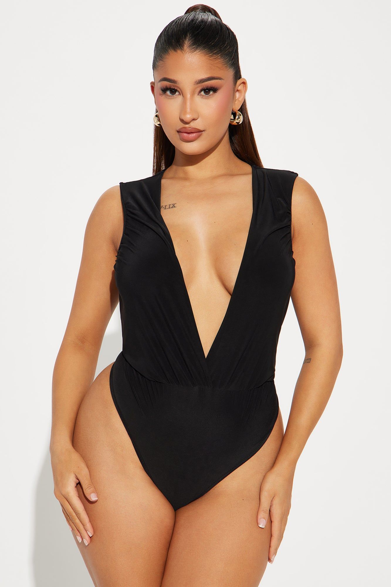 How I Like It Bodysuit - Black sold by Fashion Nova