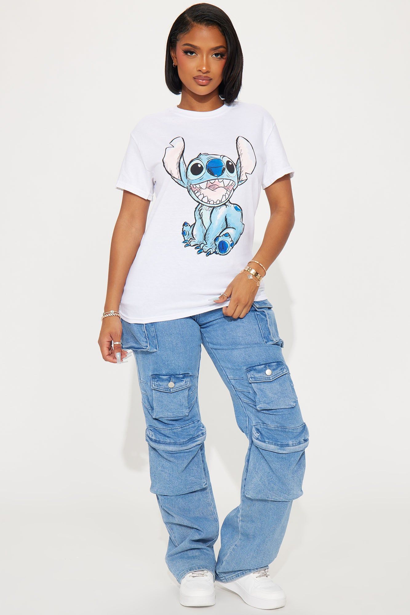 Stitch Illustration Graphic Tshirt - White sold by Fashion Nova product image thumbnail 2