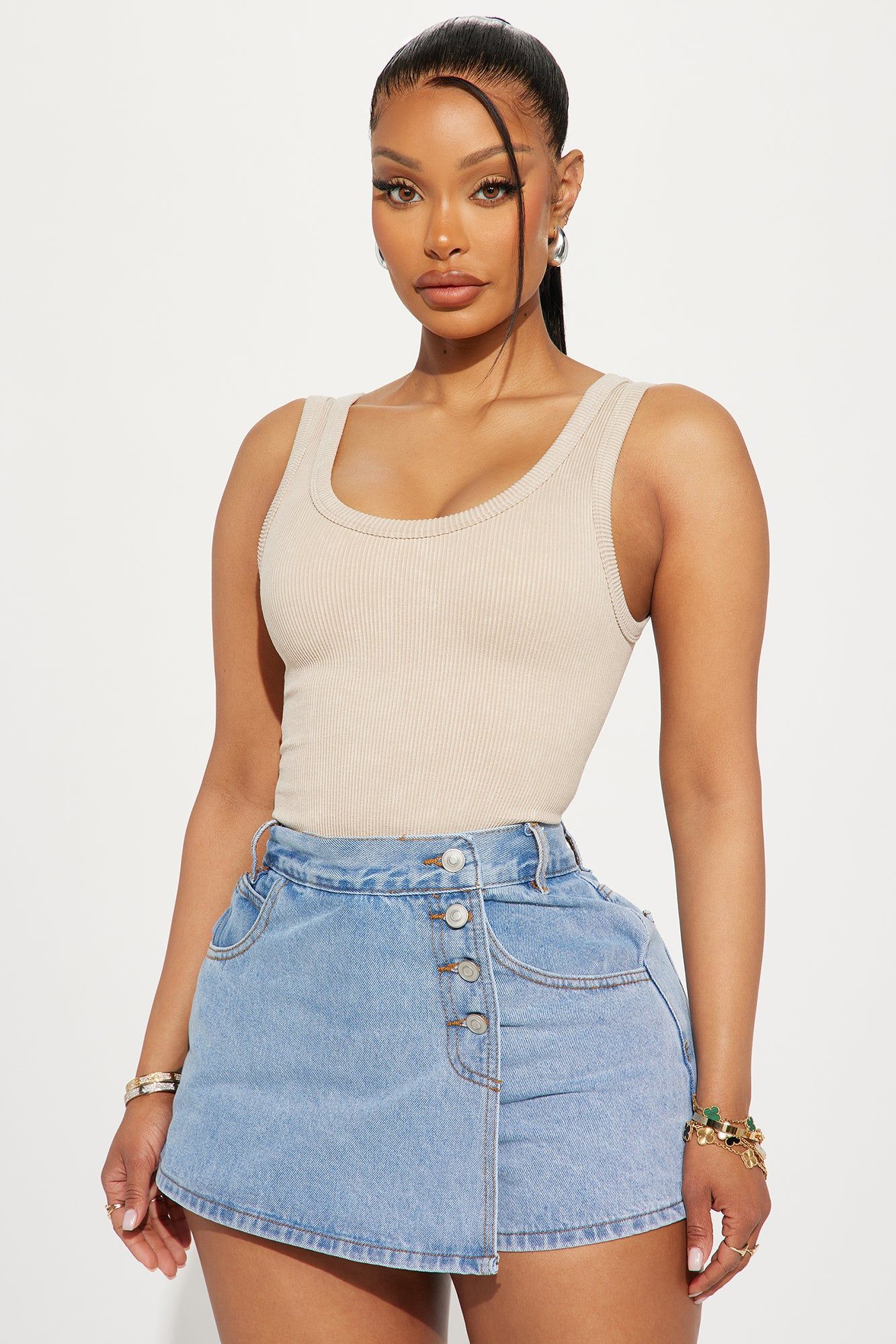 Tatianna Tank Top - Khaki sold by Fashion Nova