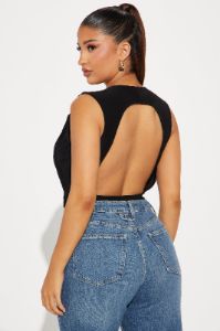 How I Like It Bodysuit - Black sold by Fashion Nova