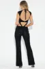 Rooftop Dining Jumpsuit - Black sold by Fashion Nova