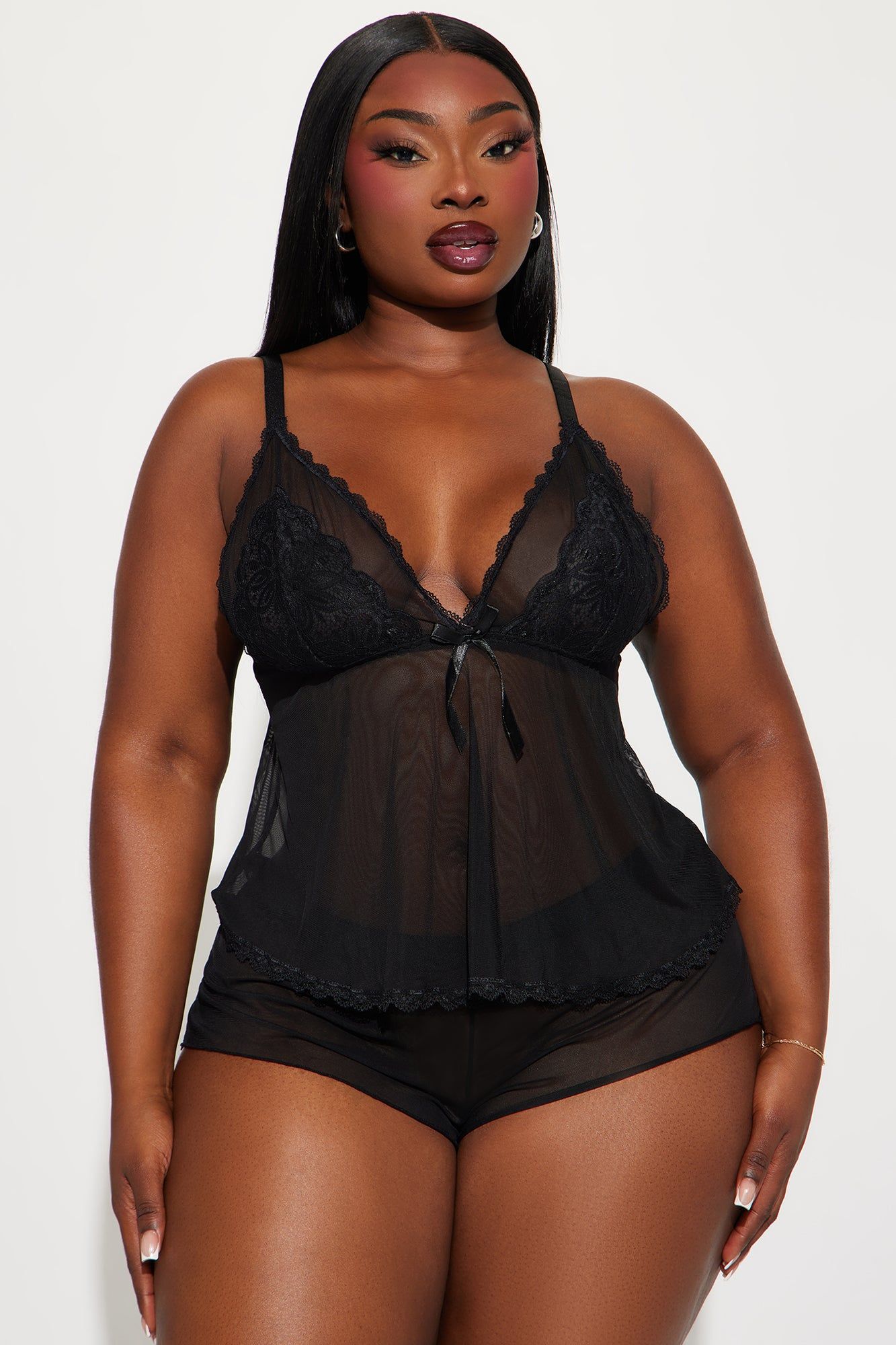 Your Sweetest Fling Cami 2 Piece Set - Black sold by Fashion Nova