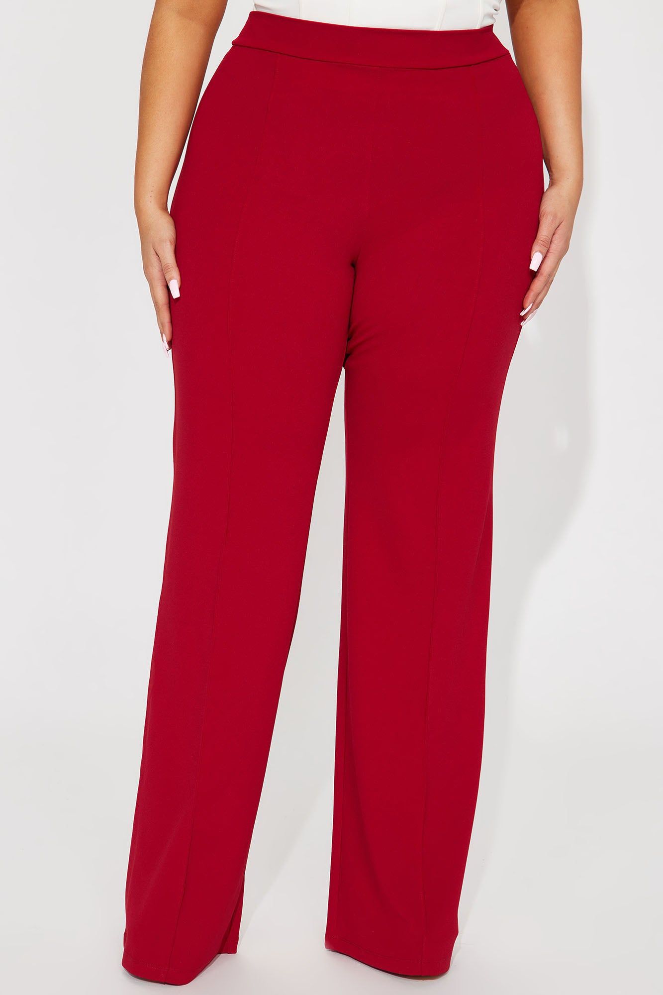 Tall Victoria High Waisted Dress Pants - Red sold by Fashion Nova product image thumbnail 2