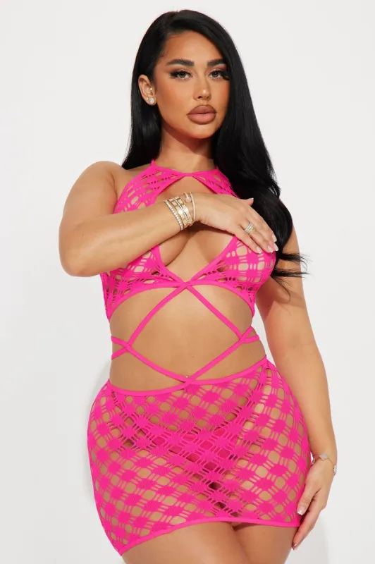 Not Your Angel Bodystocking - Pink sold by Fashion Nova