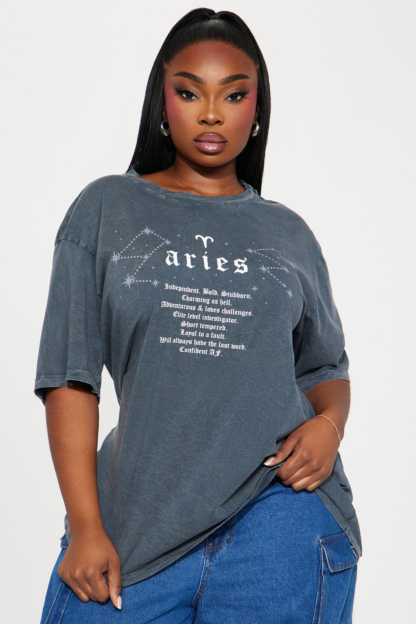 Aries Season Washed Top - Grey/combo sold by Fashion Nova product image thumbnail 4