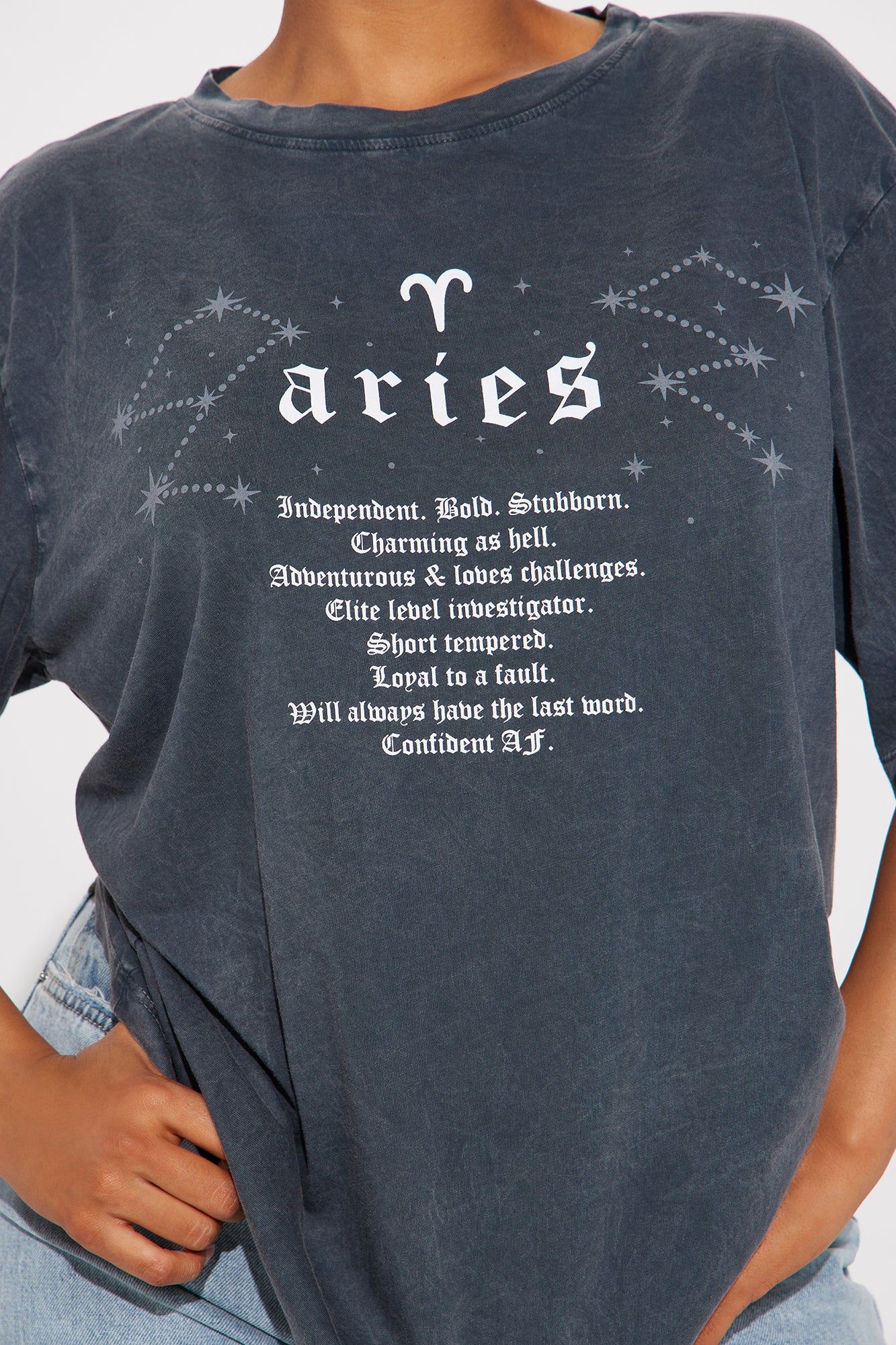 Aries Season Washed Top - Grey/combo sold by Fashion Nova product image thumbnail 3