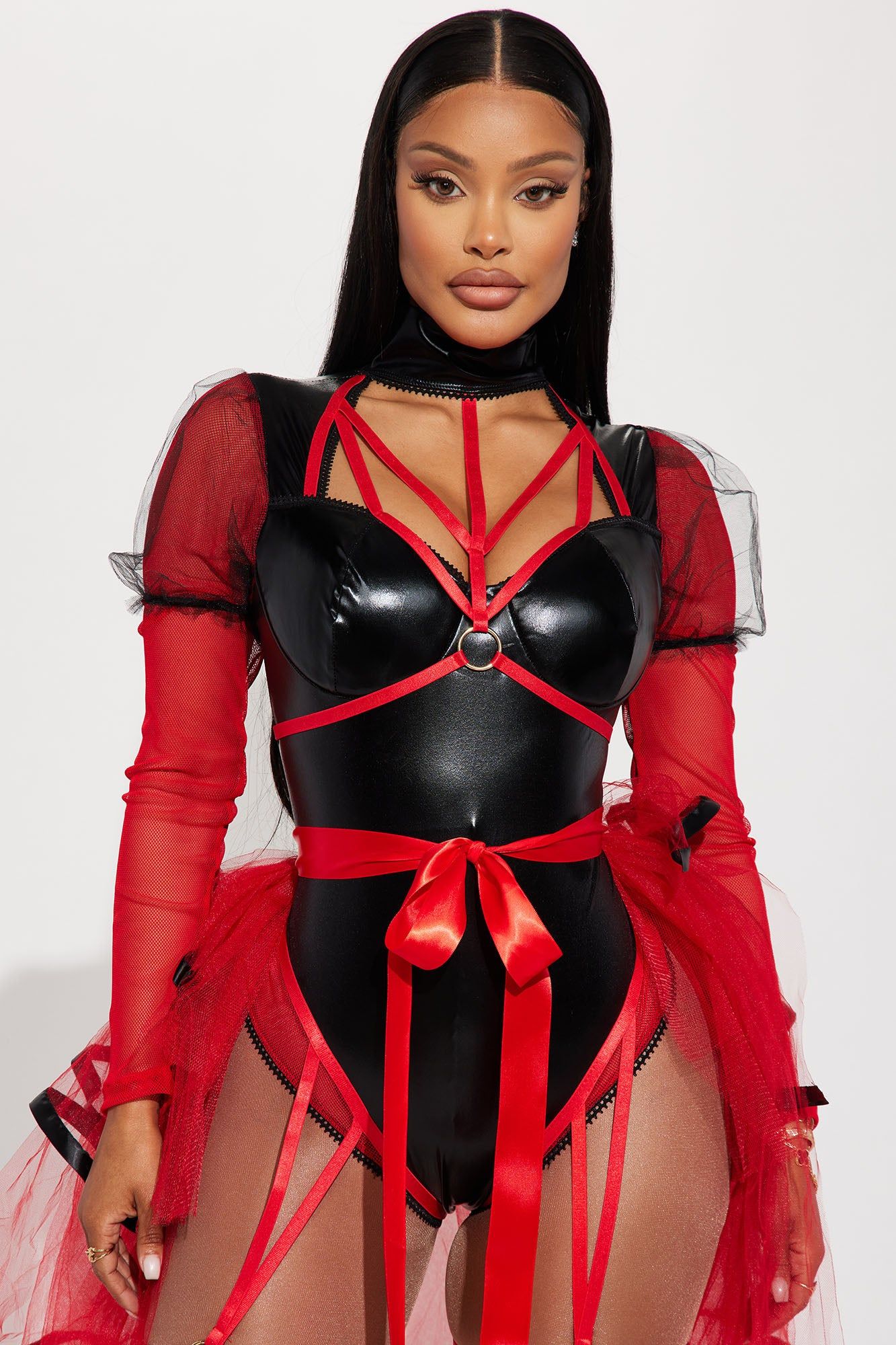 Sultry Demon 2 Piece Costume Set - Black/Red sold by Fashion Nova product image thumbnail 2