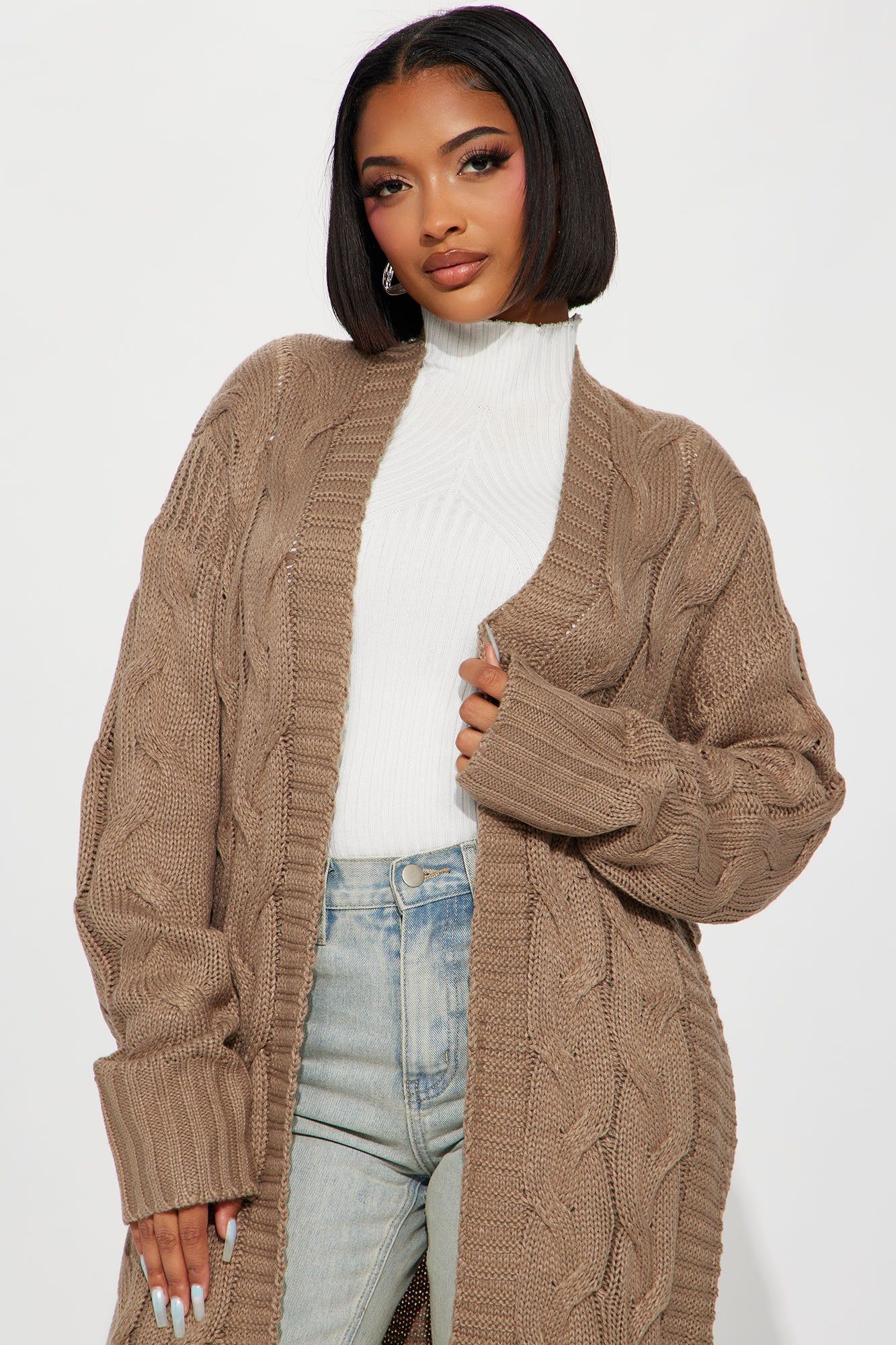 Aneria Cardigan - Taupe sold by Fashion Nova product image thumbnail 2