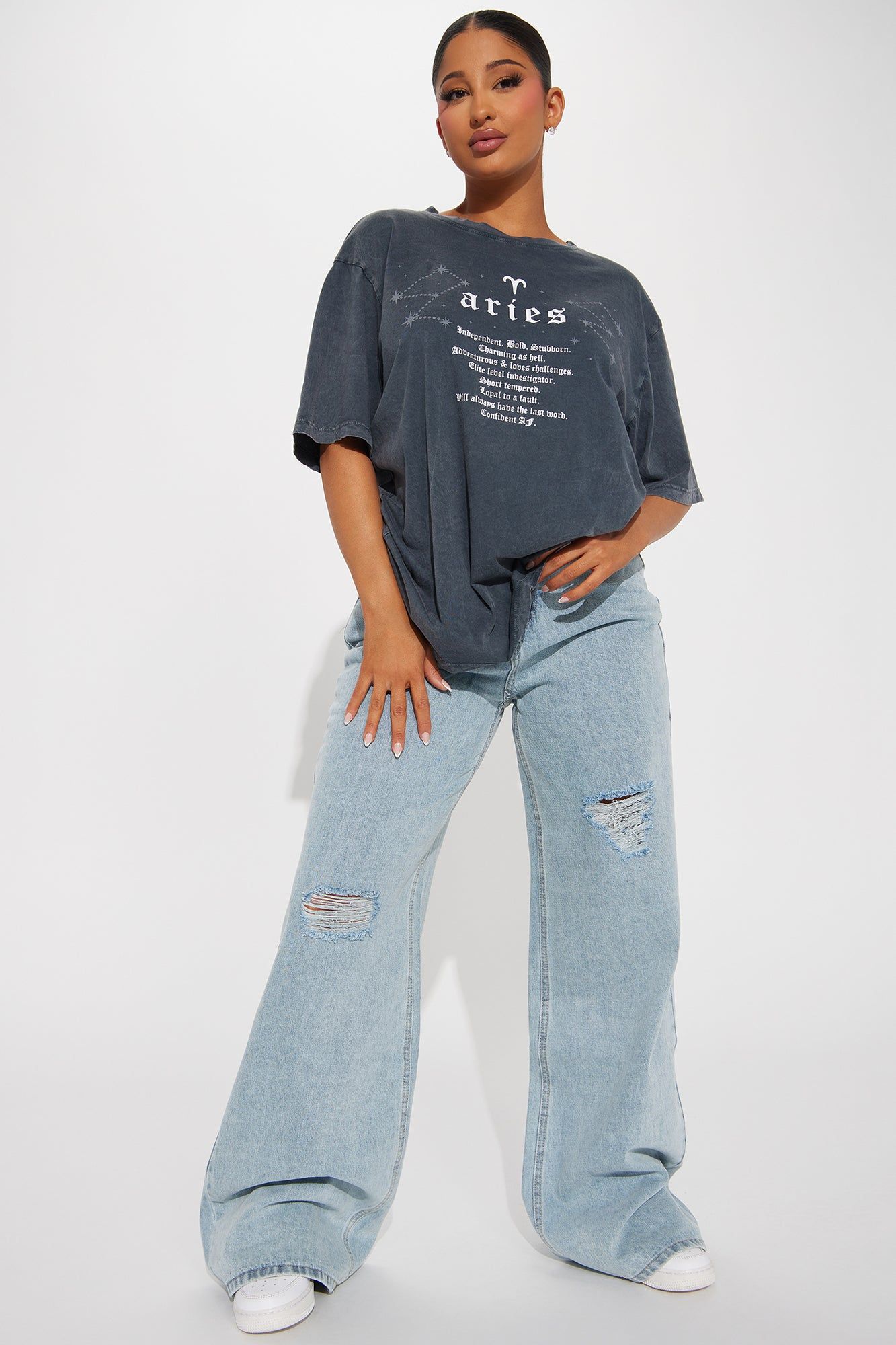 Aries Season Washed Top - Grey/combo sold by Fashion Nova product image thumbnail 2